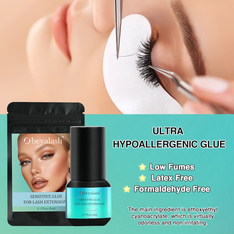 Obeya Best Sensitive Glue For Individual Lash Extensions Hypoallergenic Low Fume